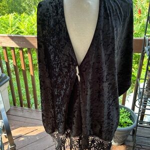 Brush velvet wrap